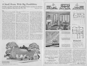 Better Homes & Gardens September 1932 Magazine Article: A Small Home With Big Possibilities
