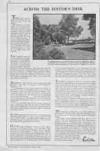 Better Homes & Gardens October 1932 Magazine Article: ACROSS THE EDITOR'S DESK