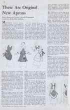 Better Homes & Gardens October 1932 Magazine Article: These Are Original New Aprons