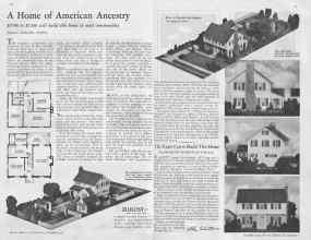 Better Homes & Gardens November 1932 Magazine Article: A Home of American Ancestry