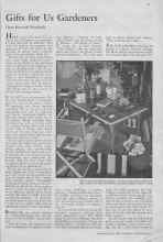 Better Homes & Gardens December 1932 Magazine Article: Gifts for Us Gardeners