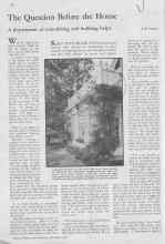 Better Homes & Gardens December 1932 Magazine Article: The Question Before the House