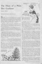 Better Homes & Gardens December 1932 Magazine Article: The Diary of a Plain Dirt Gardener