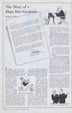 Better Homes & Gardens January 1933 Magazine Article: The Diary of a Plain Dirt Gardener