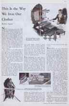 Better Homes & Gardens January 1933 Magazine Article: This Is the Way We Iron Our Clothes