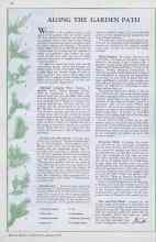 Better Homes & Gardens January 1933 Magazine Article: ALONG THE GARDEN PATH