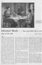 Better Homes & Gardens February 1933 Magazine Article: Informal Meals