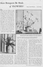 Better Homes & Gardens February 1933 Magazine Article: Must Bouquets Be Made of FLOWERS?
