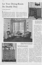 Better Homes & Gardens February 1933 Magazine Article: Let Your Dining-Room Do Double Duty