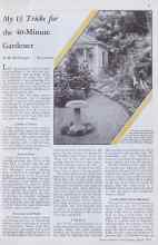 Better Homes & Gardens March 1933 Magazine Article: My 13 Tricks for the 40-Minute Gardener