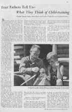 Better Homes & Gardens March 1933 Magazine Article: Four Fathers Tell Us--What They Think of Child-training