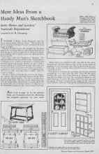 Better Homes & Gardens March 1933 Magazine Article: More Ideas From a Handy Man's Sketchbook