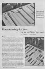 Better Homes & Gardens April 1933 Magazine Article: Remembering-Sticks