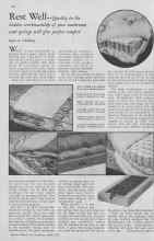 Better Homes & Gardens April 1933 Magazine Article: Rest Well--Quality in the hidden workmanship of your mattresses and springs will give perfect comfort