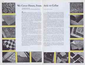 Better Homes & Gardens April 1933 Magazine Article: We Cover Floors, From Attic to Cellar