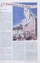 Better Homes & Gardens May 1933 Magazine Article: Gardening in the Rain