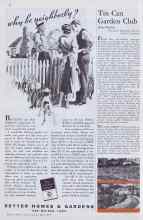 Better Homes & Gardens May 1933 Magazine Article: Tin Can Garden Club