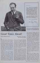 Better Homes & Gardens June 1933 Magazine Article: Good Times Ahead!