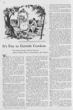 Better Homes & Gardens July 1933 Magazine Article: It's Fun to Furnish Gardens