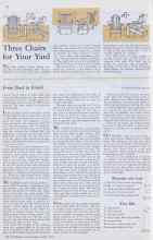 Better Homes & Gardens July 1933 Magazine Article: Three Chairs for Your Yard