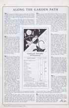 Better Homes & Gardens August 1933 Magazine Article: ALONG THE GARDEN PATH