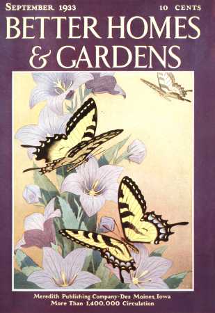Better Homes & Gardens September 1933 Magazine Cover