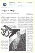Better Homes & Gardens September 1933 Magazine Article: Images of Magic