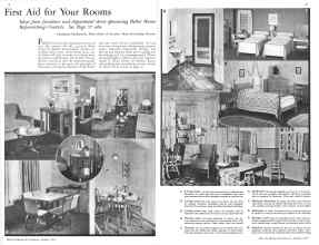 Better Homes & Gardens October 1933 Magazine Article: First Aid for Your Rooms