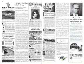 Better Homes & Gardens October 1933 Magazine Article: When a Speaker Can't Come