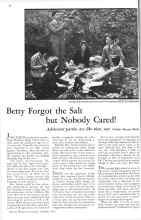 Better Homes & Gardens November 1933 Magazine Article: Betty Forgot the Salt but Nobody Cared!