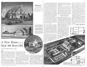 Better Homes & Gardens November 1933 Magazine Article: A New Home in a Style 100 Years Old