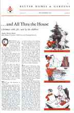 Better Homes & Gardens December 1933 Magazine Article: and All Thru the House