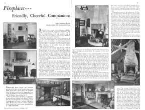 Better Homes & Gardens December 1933 Magazine Article: Fireplaces---Friendly, Cheerful Companions