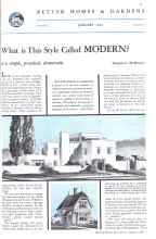 Better Homes & Gardens January 1934 Magazine Article: What is This Style Called MODERN?