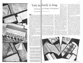 Better Homes & Gardens January 1934 Magazine Article: Tuck the Family in Snug