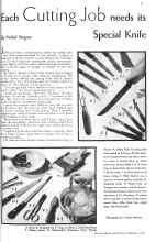 Better Homes & Gardens February 1934 Magazine Article: Each Cutting Job needs its Special Knife