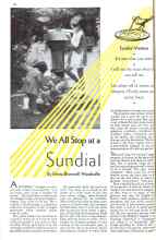 Better Homes & Gardens February 1934 Magazine Article: We All Stop at a Sundial
