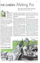 Better Homes & Gardens February 1934 Magazine Article: THE GARDEN Melting Pot