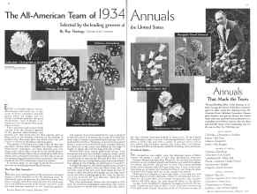 Better Homes & Gardens February 1934 Magazine Article: The All-American Team of 1934 Annuals