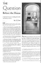 Better Homes & Gardens March 1934 Magazine Article: THE Question Before the House
