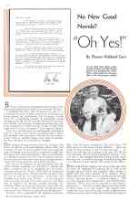 Better Homes & Gardens March 1934 Magazine Article: No New Good Novels? 
