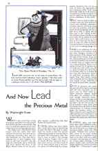 Better Homes & Gardens April 1934 Magazine Article: And Now Lead the Precious Metal