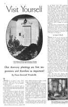 Better Homes & Gardens April 1934 Magazine Article: Visit Yourself
