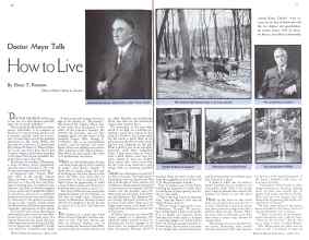 Better Homes & Gardens April 1934 Magazine Article: Doctor Mayo Tells How to Live