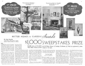 Better Homes & Gardens April 1934 Magazine Article: $1,000 SWEEPSTAKES PRIZE