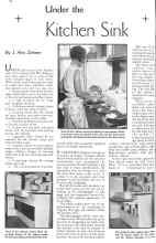 Better Homes & Gardens May 1934 Magazine Article: Under the Kitchen Sink
