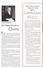 Better Homes & Gardens May 1934 Magazine Article: Miss Stegner Counsels on Ovens