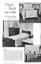 Better Homes & Gardens May 1934 Magazine Article: Metal Beds Up to Date