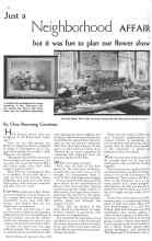 Better Homes & Gardens May 1934 Magazine Article: Just a Neighborhood AFFAIR but it was fun to plan our flower show