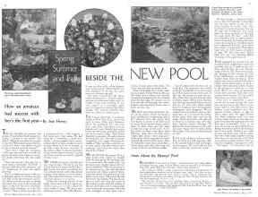 Better Homes & Gardens May 1934 Magazine Article: BESIDE THE NEW POOL